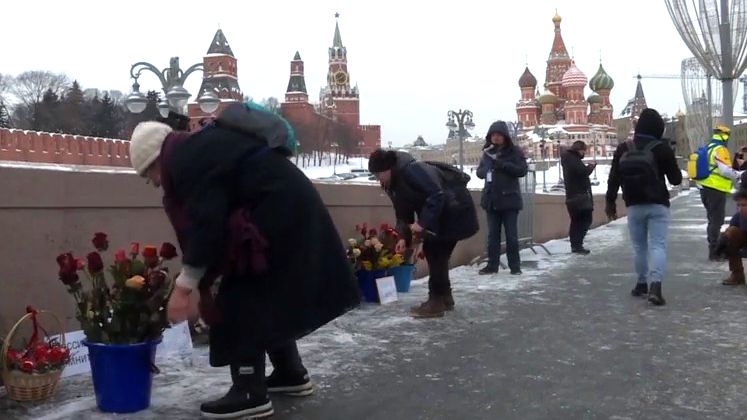 Video z Ruska: „Němcova zabili. Vzpomínku zabít nemohou“